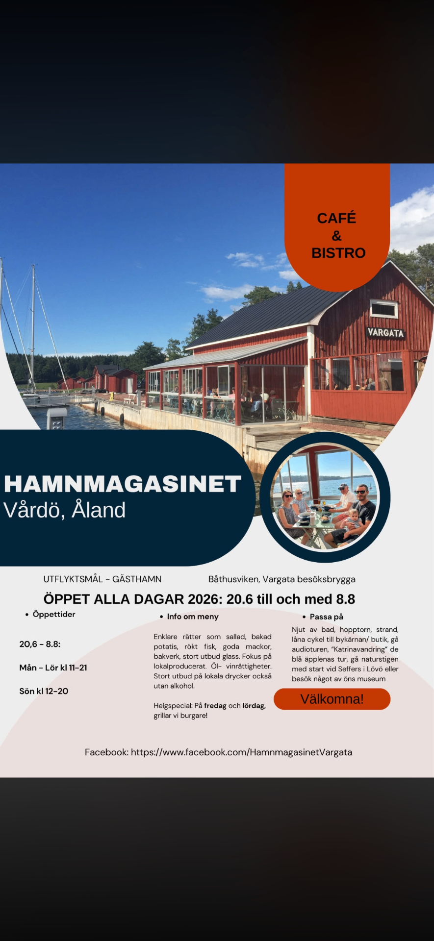 Hamnmagasinet Vårdö affisch